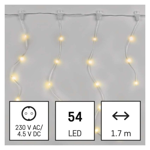 Drop Icicles 54 LED, 1.7x0.7m - 8... Drop Icicles 54 LED, 1.7x0.7m - 8...
