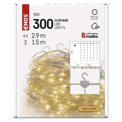 Tenda NANO LED 300 Luci Calde,... Tenda NANO LED 300 Luci Calde,...
