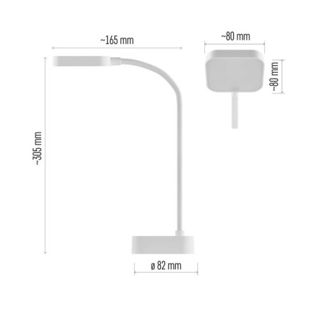 Lampada da Tavolo Ricaricabile EMILY Dimmerabile | Emos Z7627