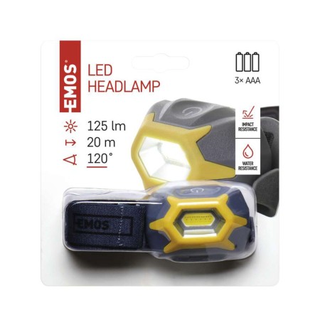 Lampada Frontale LED COB 125 lm, 20m, IP44, 3 Modalità | EMOS P3532