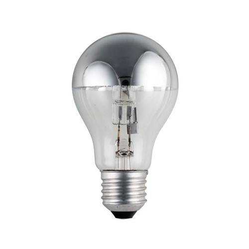 Lampadina eco alogena 70W (100W), CRI 100, luce calda e dimmerabile, cupola argentata