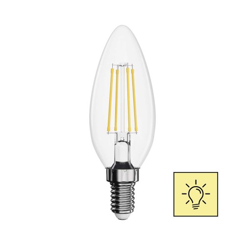 Lampadina LED filamento E14 6W (60W) 2700K 610LM oliva chiara | Emos ZF3240