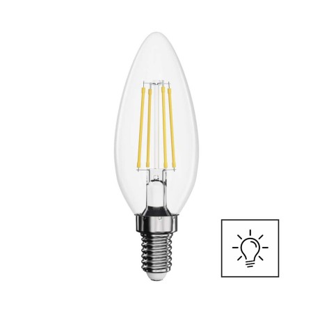 Lampadina LED Filamento Oliva E14 6W (60W) 4000K 810LM Finitura Chiara | Emos ZF3241