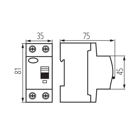 Interruttore differenziale salvavita 63A 30MA KRD6-2/63/30