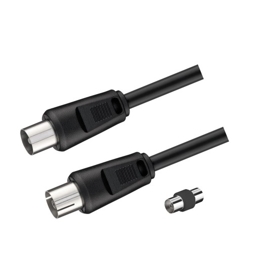 Prolunga TV 5m Maschio-Femmina con Adattatore | Colore Nero