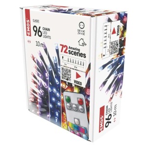 Catena luminosa RGB 96 LED con controller e timer, 10 metri, ideale per interni ed esterni | Emos D4AA02 2
