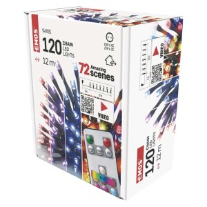 Catena luminosa RGB 120 LED con controller e timer, 12 metri, ideale per interno ed esterno | Emos D4AA03 2