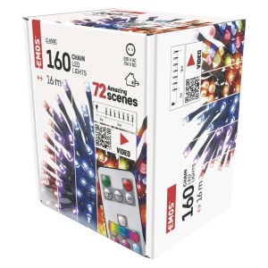 Catena luminosa RGB 150 LED con controller e timer, 16 metri, perfetta per interni ed esterni | Emos D4AA04' 2