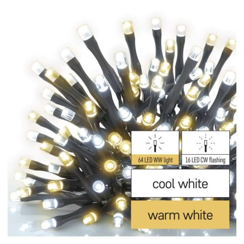 Catena Luminosa 80 LED: 64 caldi...
